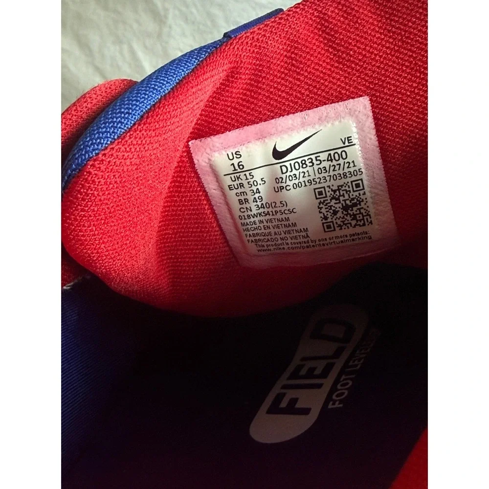 Nike Air Zoom Pegasus 16 New York Giants Blue Red‎ White Mens Running Shoes